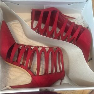 Red Strappy Heels